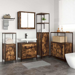 Zestaw mebli łazienkowych 5 pcs Brązowy 76.5 x 35 x 95 cm