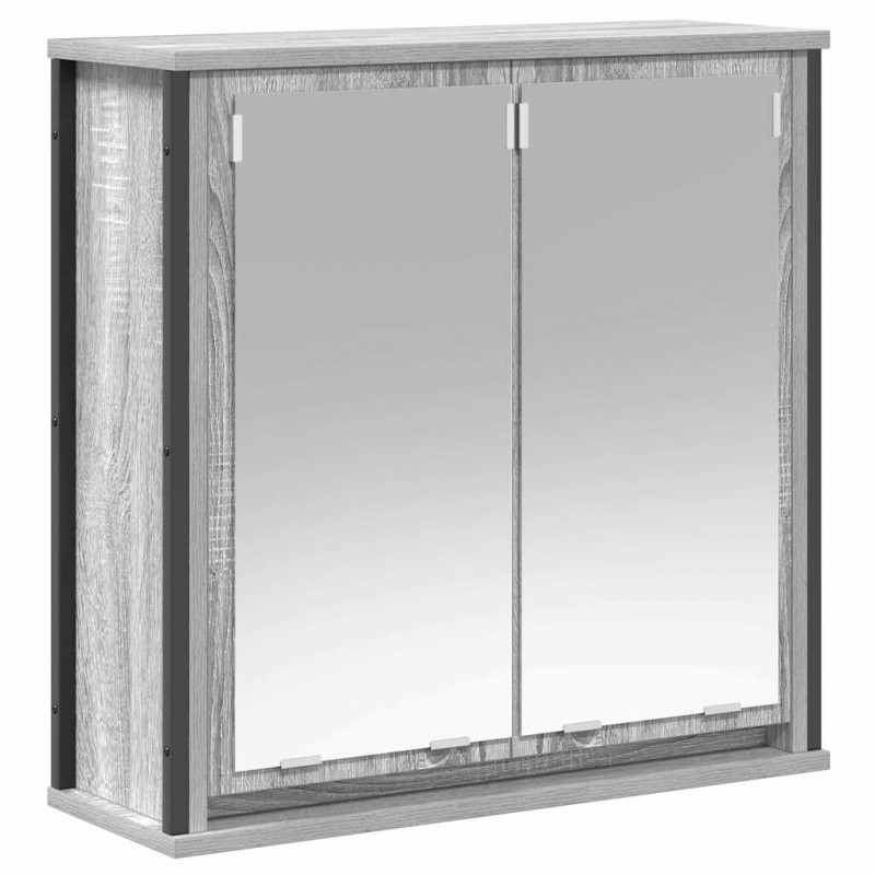 Zestaw mebli łazienkowych z półką 5 pcs Szary 76.5 x 35 x 95 cm