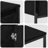 Zestaw mebli łazienkowych z półką z drzwiami 3 pcs Czarny Dąb