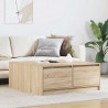 Stolik kawowy z szufladami Sonoma Oak 100x100x40 cm
