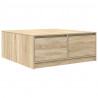 Stolik kawowy z szufladami Sonoma Oak 100x100x40 cm