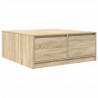 Stolik kawowy z szufladami Sonoma Oak 100x100x40 cm