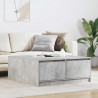 Stolik kawowy z szufladami Betonowy szary 100x100x40 cm