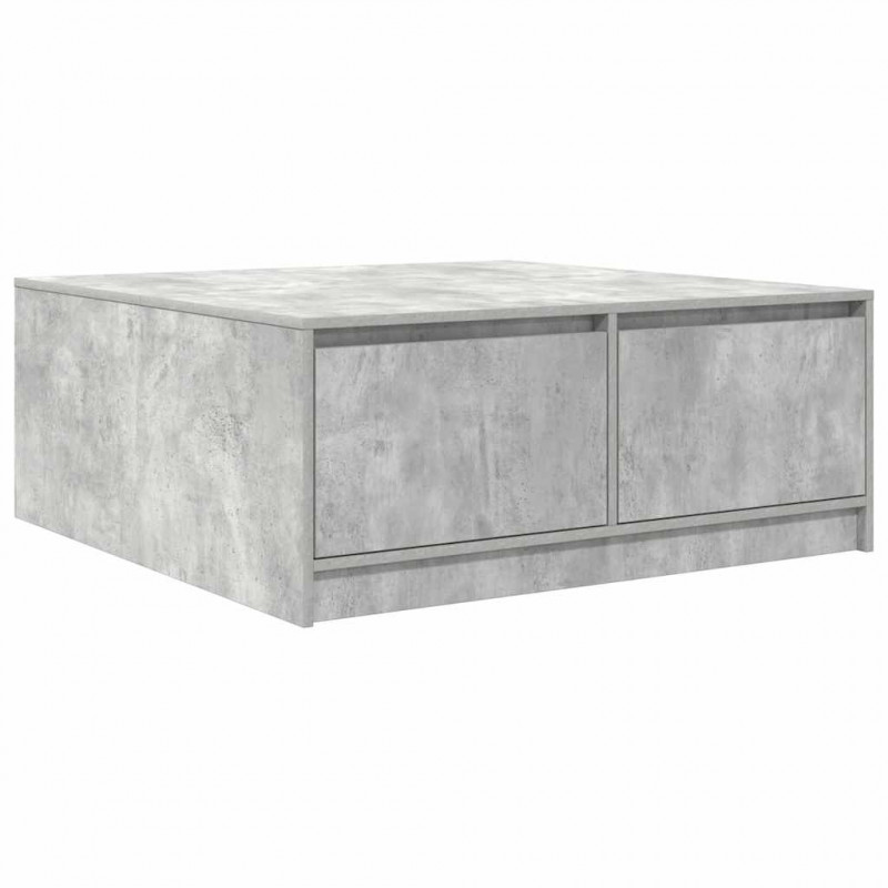 Stolik kawowy z szufladami Betonowy szary 100x100x40 cm