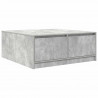 Stolik kawowy z szufladami Betonowy szary 100x100x40 cm