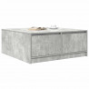 Stolik kawowy z szufladami Betonowy szary 100x100x40 cm