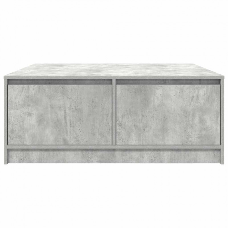 Stolik kawowy z szufladami Betonowy szary 100x100x40 cm