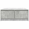 Stolik kawowy z szufladami Betonowy szary 100x100x40 cm