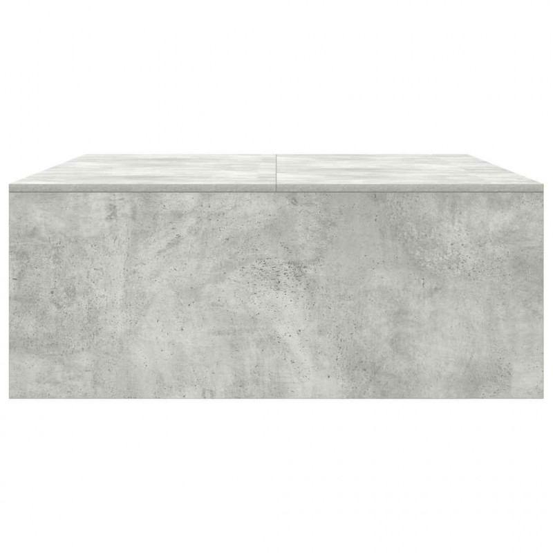 Stolik kawowy z szufladami Betonowy szary 100x100x40 cm