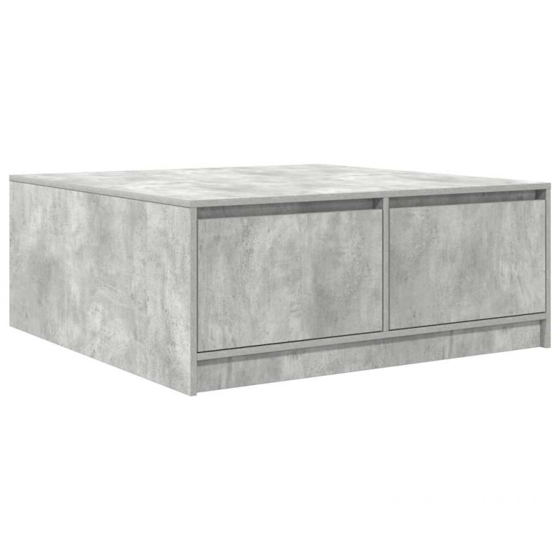 Stolik kawowy z szufladami Betonowy szary 100x100x40 cm