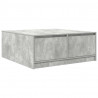 Stolik kawowy z szufladami Betonowy szary 100x100x40 cm