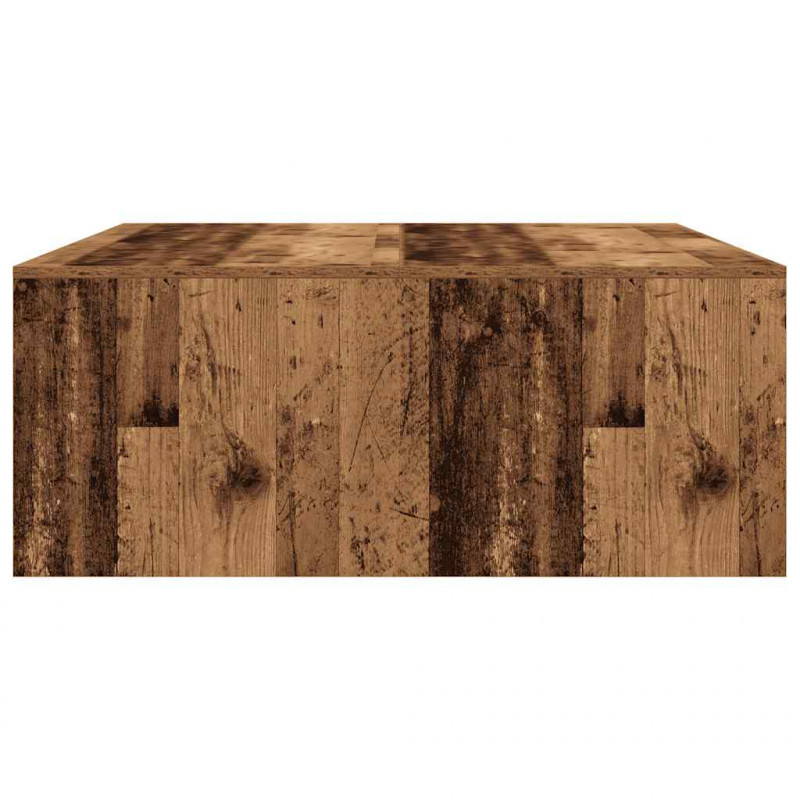 Stolik kawowy z szufladami Stare drewno 100x100x40 cm