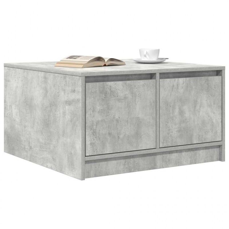 Stolik kawowy z szufladami Betonowy Szary 70,5x70x40 cm