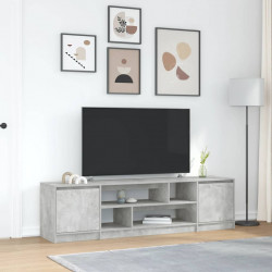 Szafka RTV Beton Szary 188,5x41x50 cm Drewno klejone