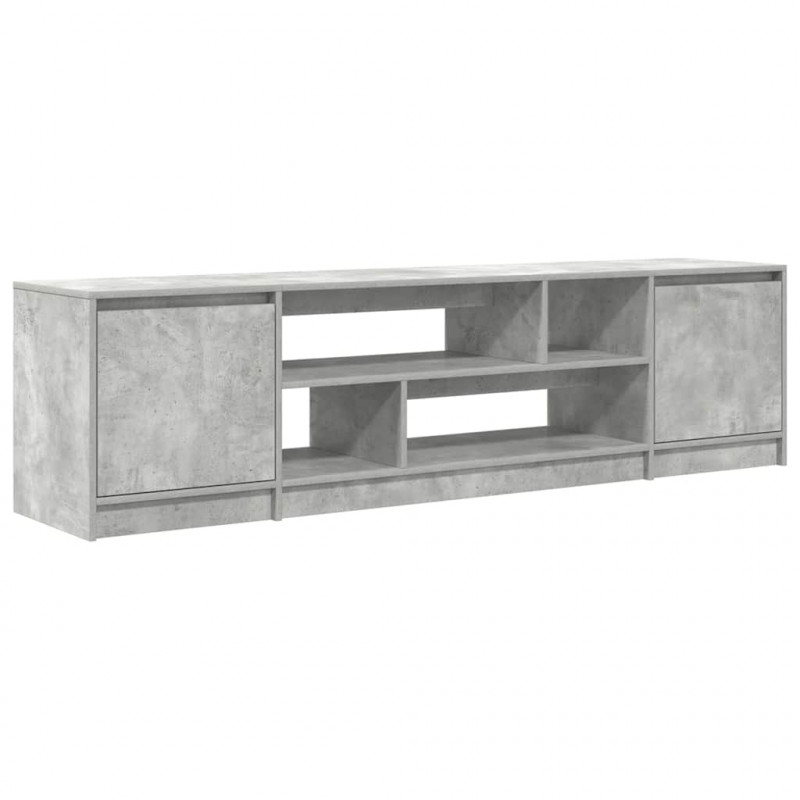 Szafka RTV Beton Szary 188,5x41x50 cm Drewno klejone