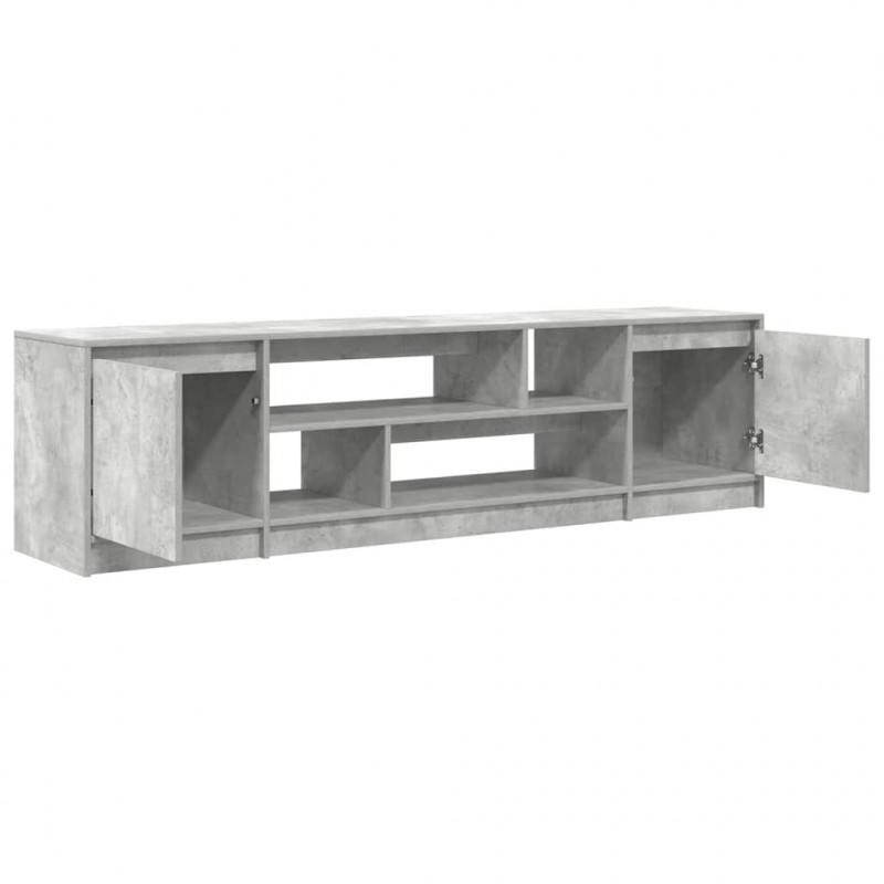 Szafka RTV Beton Szary 188,5x41x50 cm Drewno klejone