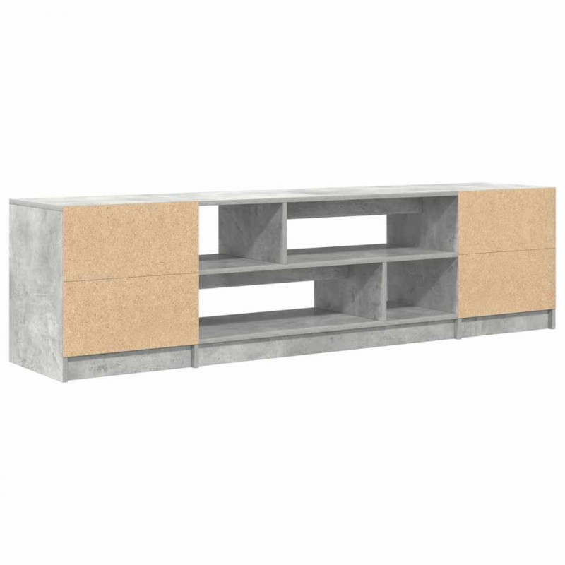 Szafka RTV Beton Szary 188,5x41x50 cm Drewno klejone