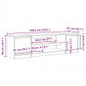 Szafka RTV Beton Szary 188,5x41x50 cm Drewno klejone