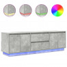 Szafka RTV z oświetleniem LED Beton Szary 160,5x41x50 cm