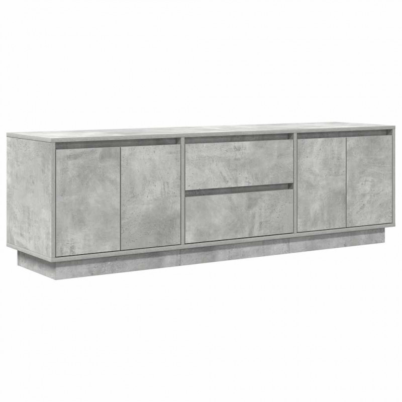 Szafka RTV z oświetleniem LED Beton Szary 160,5x41x50 cm