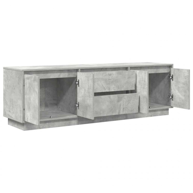Szafka RTV z oświetleniem LED Beton Szary 160,5x41x50 cm