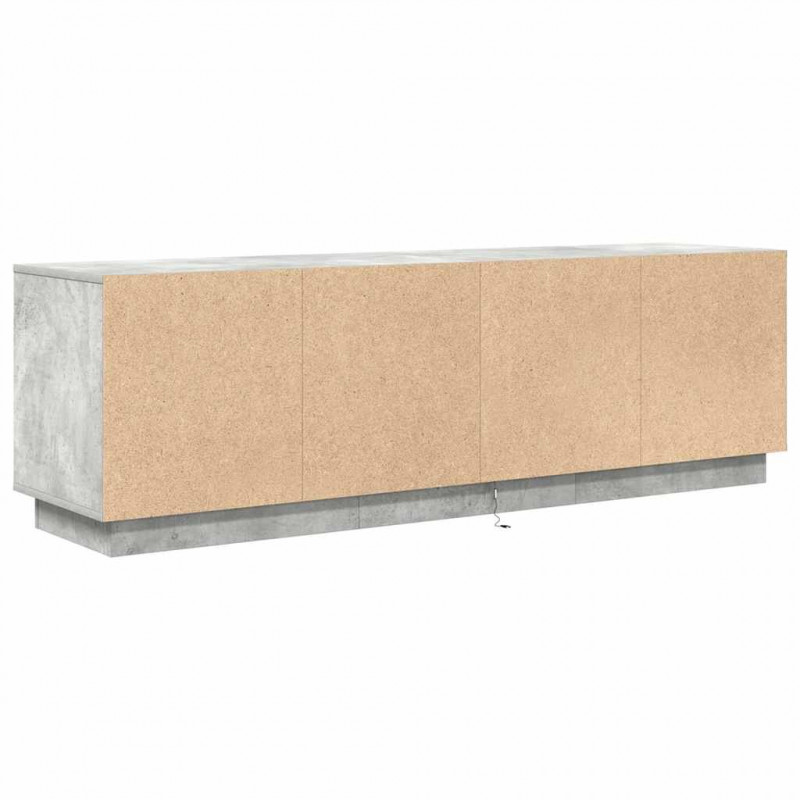 Szafka RTV z oświetleniem LED Beton Szary 160,5x41x50 cm
