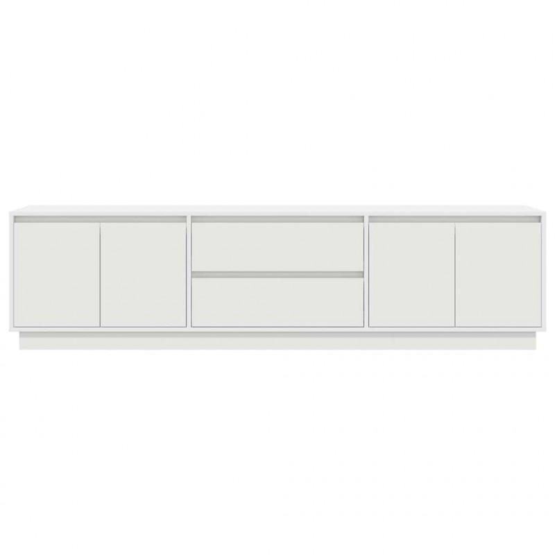 Szafka RTV z oświetleniem LED Biała 193,5x41x50 cm