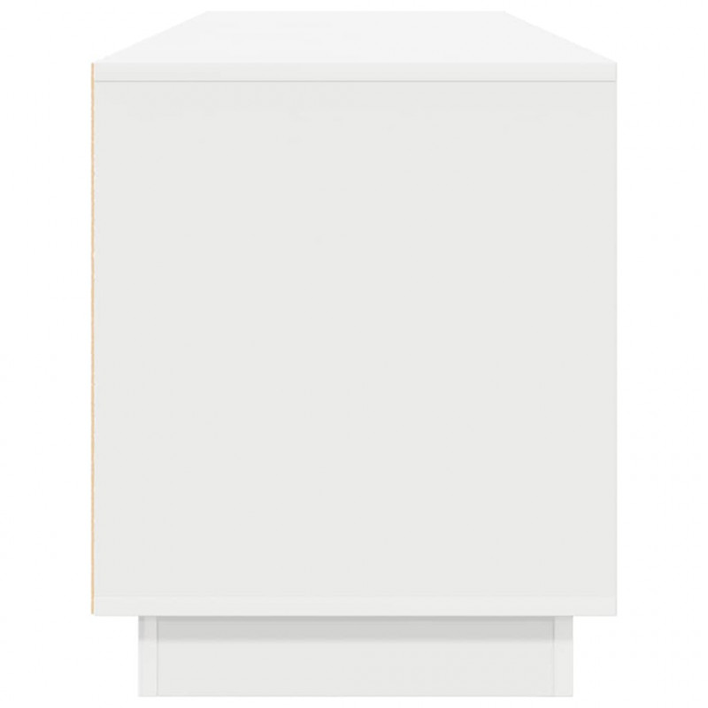 Szafka RTV z oświetleniem LED Biała 193,5x41x50 cm