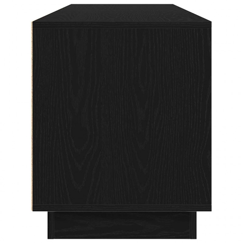 Szafka RTV z oświetleniem LED Czarny Dąb 193,5x41x50 cm