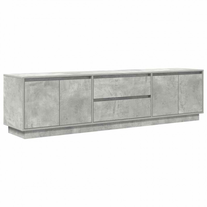 Szafka RTV z oświetleniem LED Beton Szary 193,5x41x50 cm