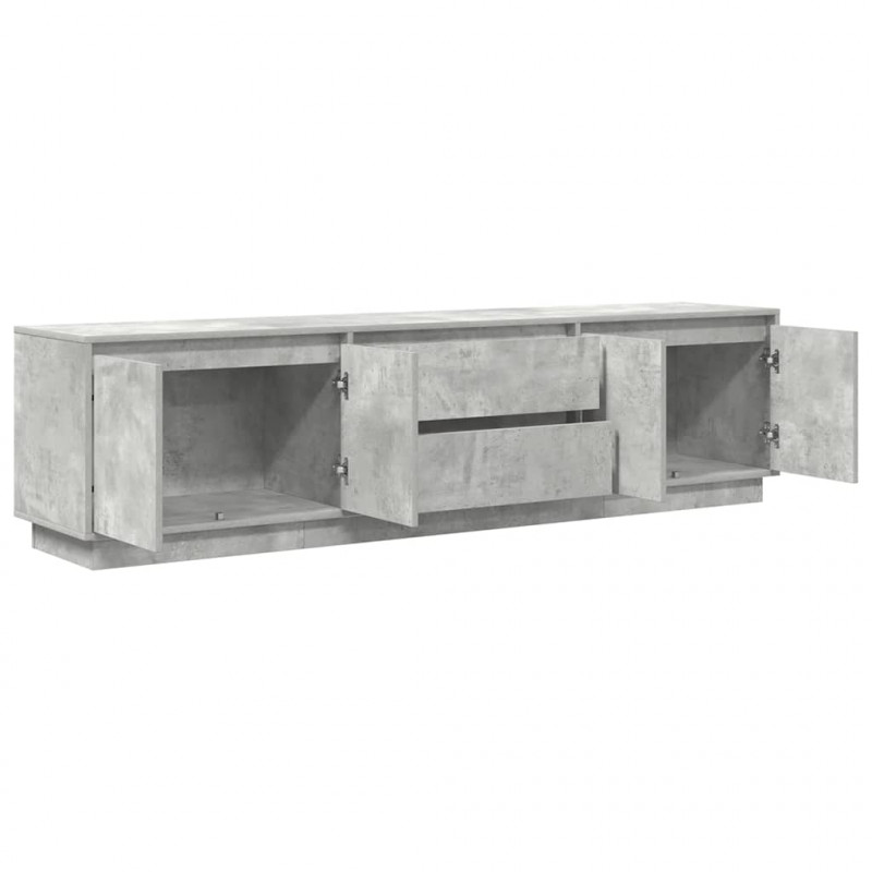 Szafka RTV z oświetleniem LED Beton Szary 193,5x41x50 cm