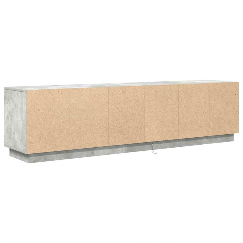 Szafka RTV z oświetleniem LED Beton Szary 193,5x41x50 cm