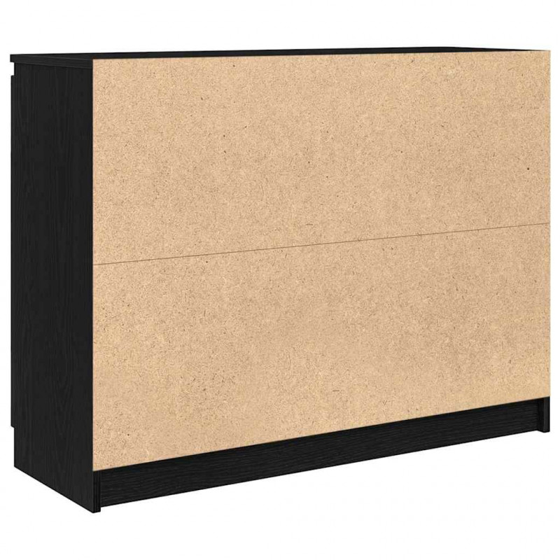 Komoda z szufladami Czarny dąb 100,5x35x76 cm Drewno klejone