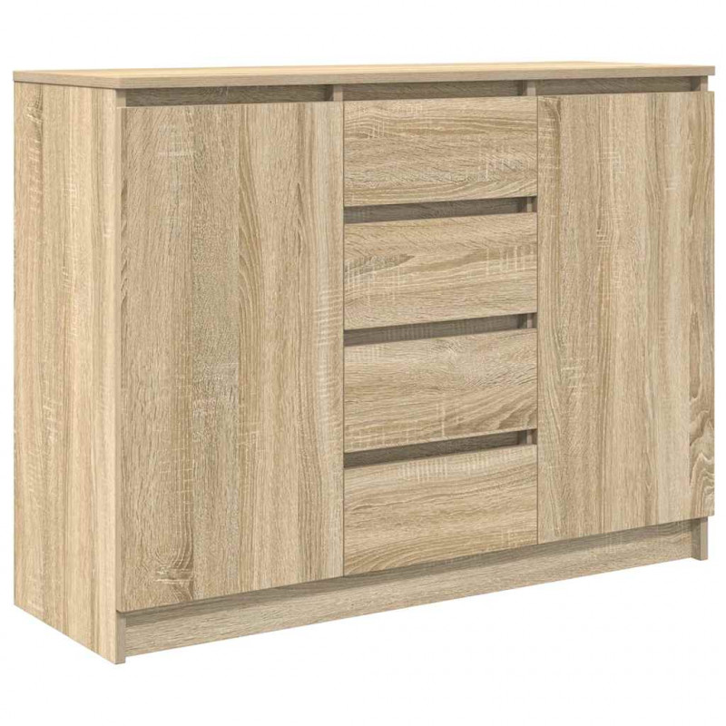 Komoda z szufladami Dąb Sonoma 100,5x35x76 cm Drewno klejone