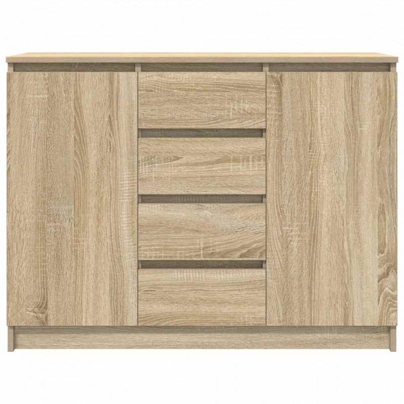 Komoda z szufladami Dąb Sonoma 100,5x35x76 cm Drewno klejone