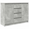 Komoda z szufladami Betonowy Szary 100,5x35x76cm Drewno klejone