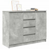 Komoda z szufladami Betonowy Szary 100,5x35x76cm Drewno klejone