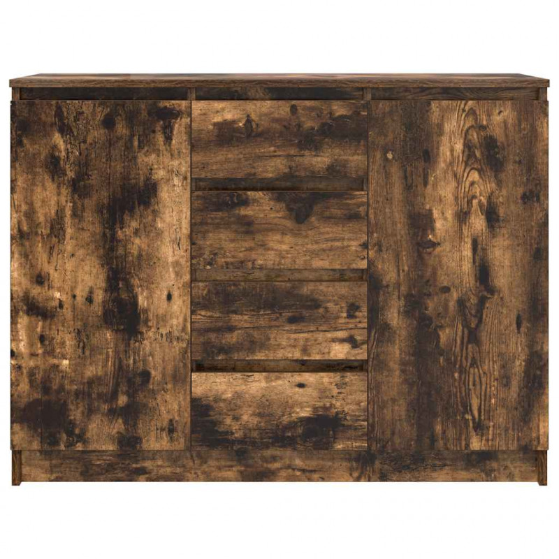 Komoda z szufladami Dąb wędzony 100,5x35x76 cm Drewno klejone