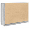 Komoda z szufladami Szara Sonoma 100,5x35x76 cm Drewno klejone