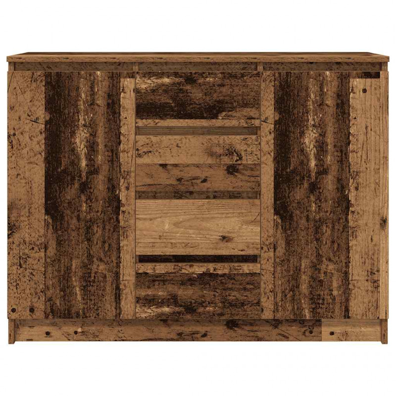 Komoda z szufladami Stare drewno 100,5x35x76 cm Drewno klejone