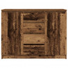 Komoda z szufladami Stare drewno 100,5x35x76 cm Drewno klejone