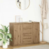 Komoda z szufladami Artisan Oak 100,5x35x76 cm Drewno klejone
