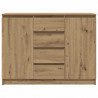 Komoda z szufladami Artisan Oak 100,5x35x76 cm Drewno klejone