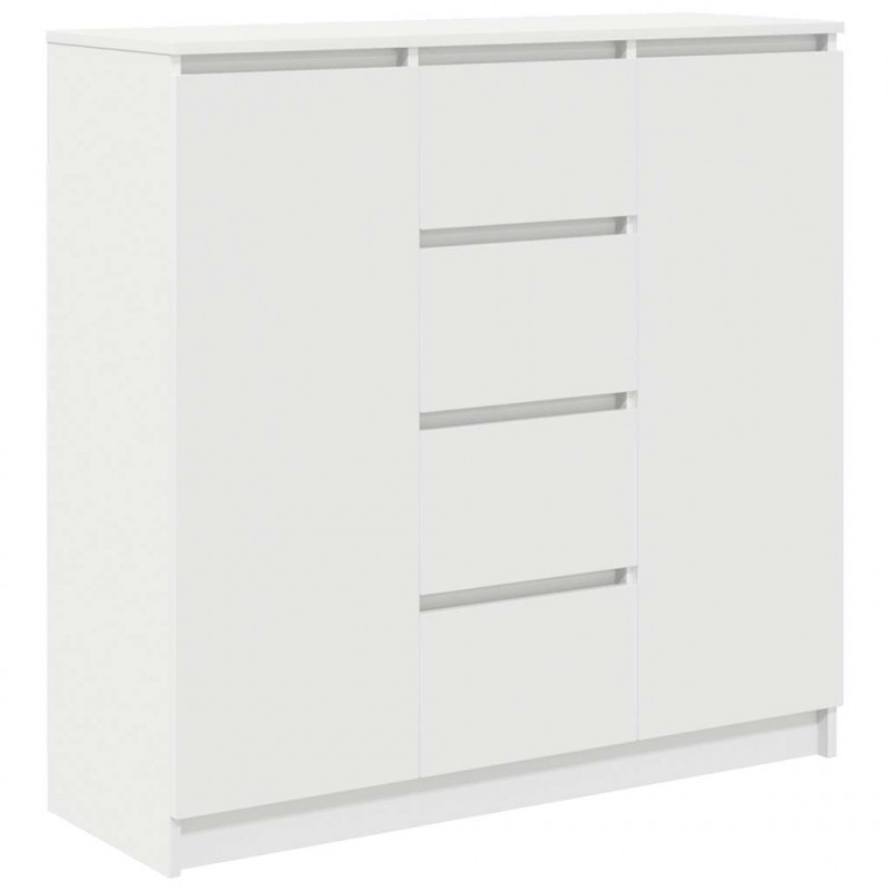 Komoda z szufladami Biała 100,5x35x98,5 cm Drewno klejone