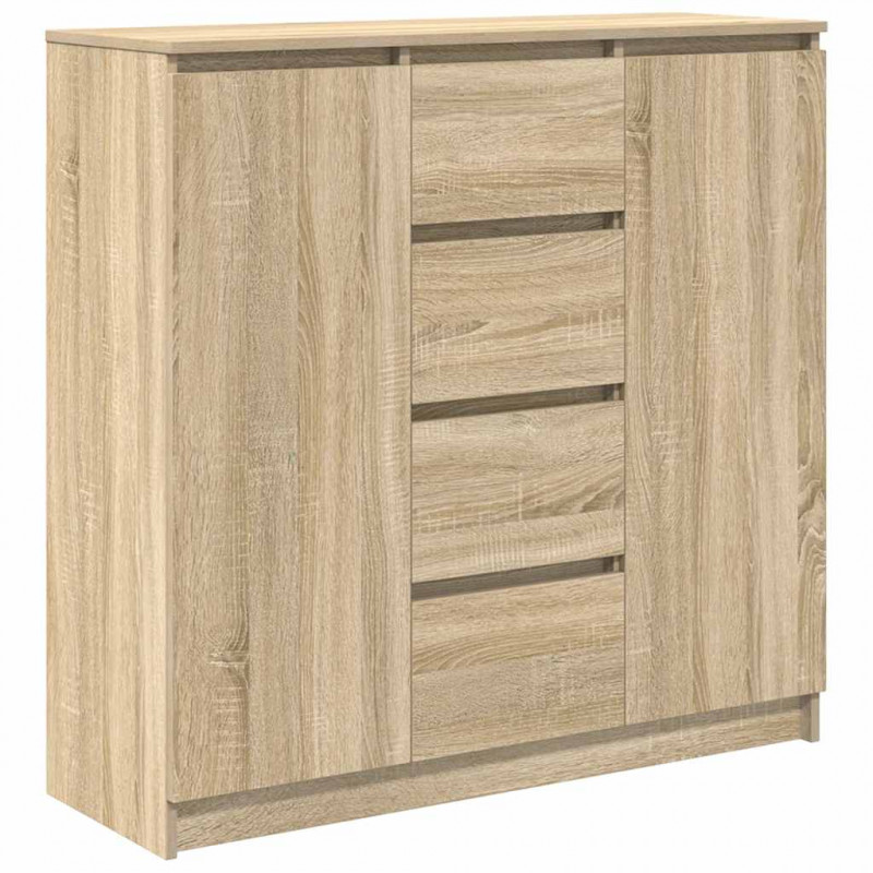 Komoda z szufladami Dąb Sonoma 100,5x35x98,5 cm Drewno klejone