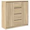 Komoda z szufladami Dąb Sonoma 100,5x35x98,5 cm Drewno klejone