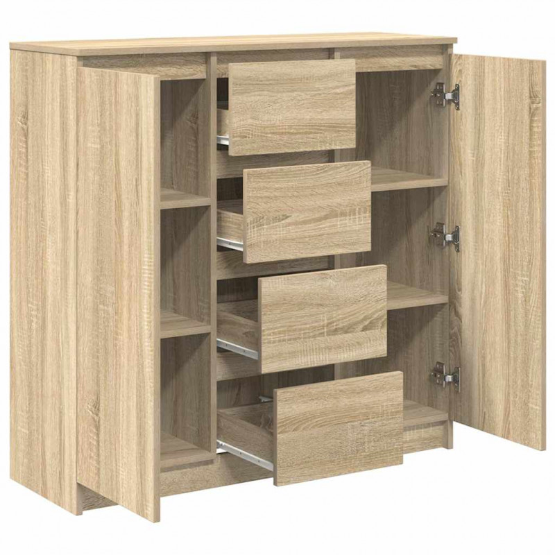 Komoda z szufladami Dąb Sonoma 100,5x35x98,5 cm Drewno klejone