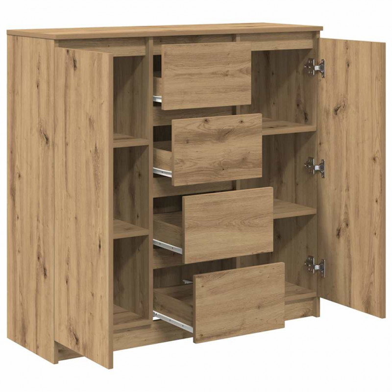 Komoda z szufladami Artisan Oak 100,5x35x98,5 cm Drewno klejone