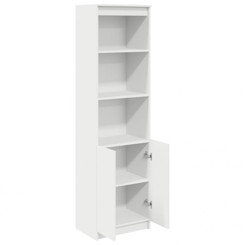 Komoda biała 50x35x180 cm Drewno klejone