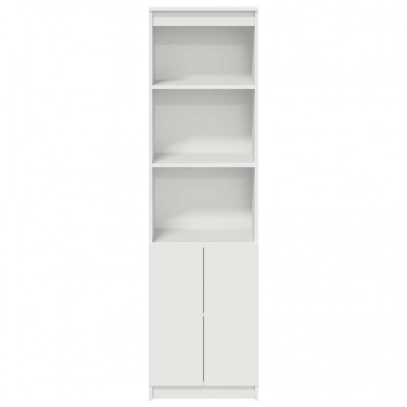 Komoda biała 50x35x180 cm Drewno klejone
